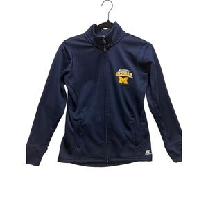 Russell Athletic Michigan Wolverines‎ Navy Track Jacket Size Small